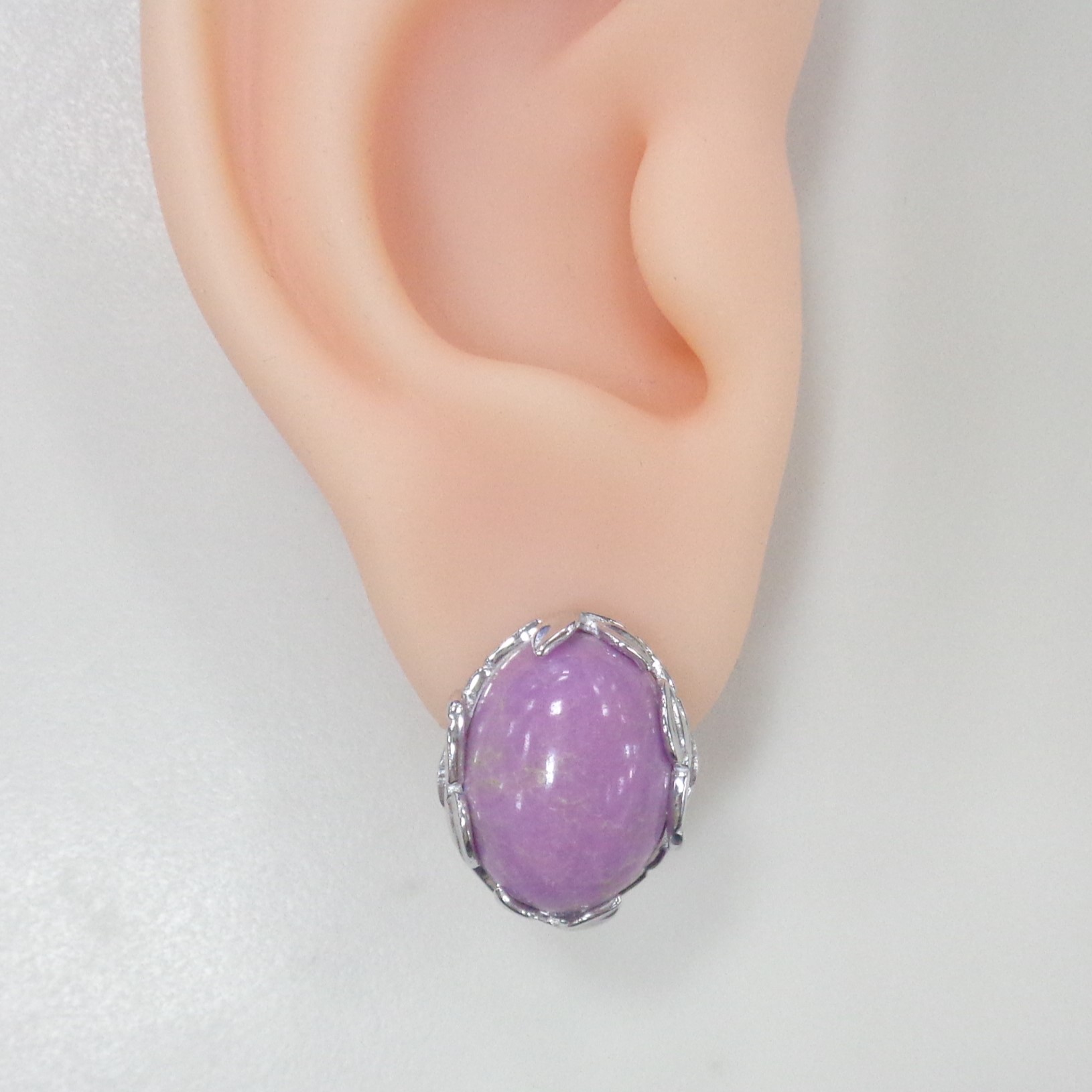 Серебряные серьги с фосфосидеритами